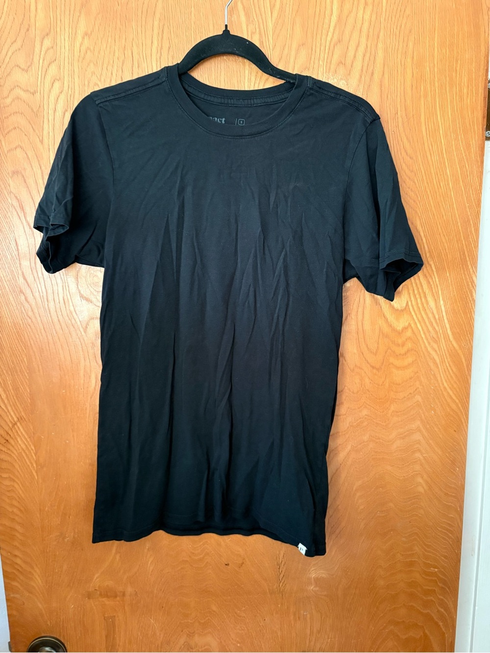 Pact Black Short-Sleeve Crew Tee S